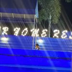 Night swimming with friends