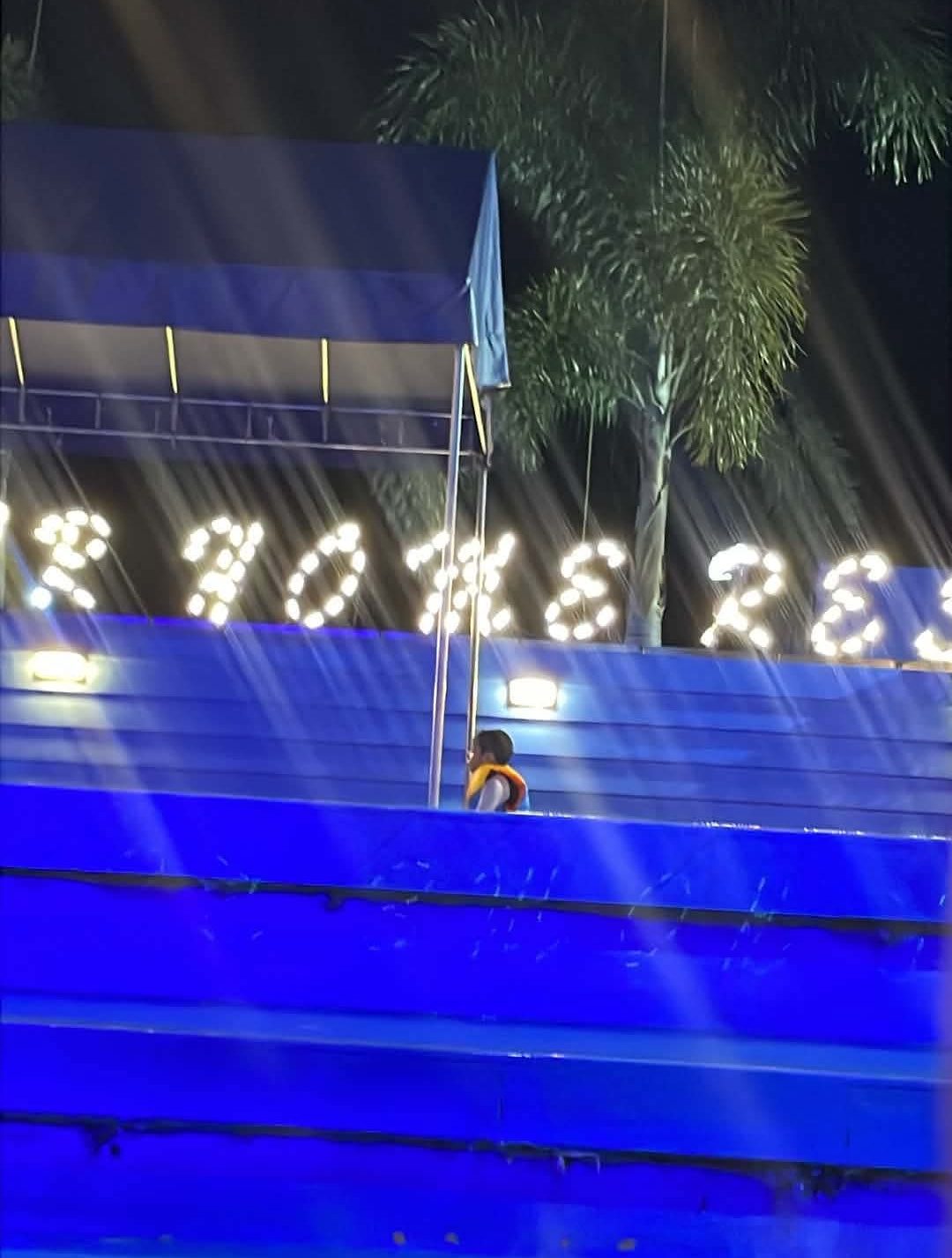Night swimming with friends